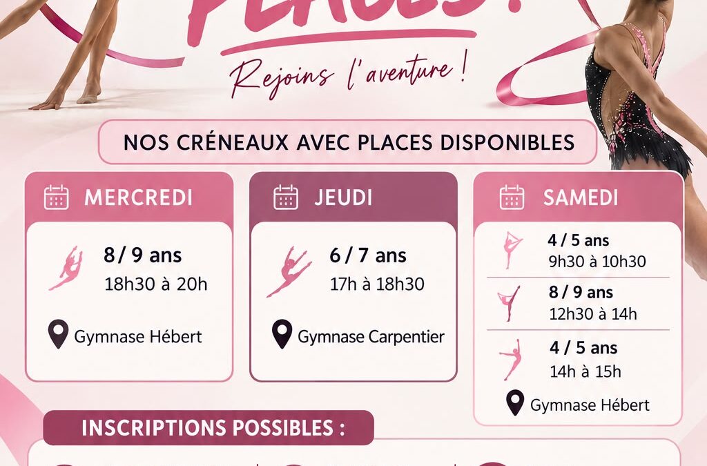 Il ne reste que quelques places… N&rsquo;hésitez plus !